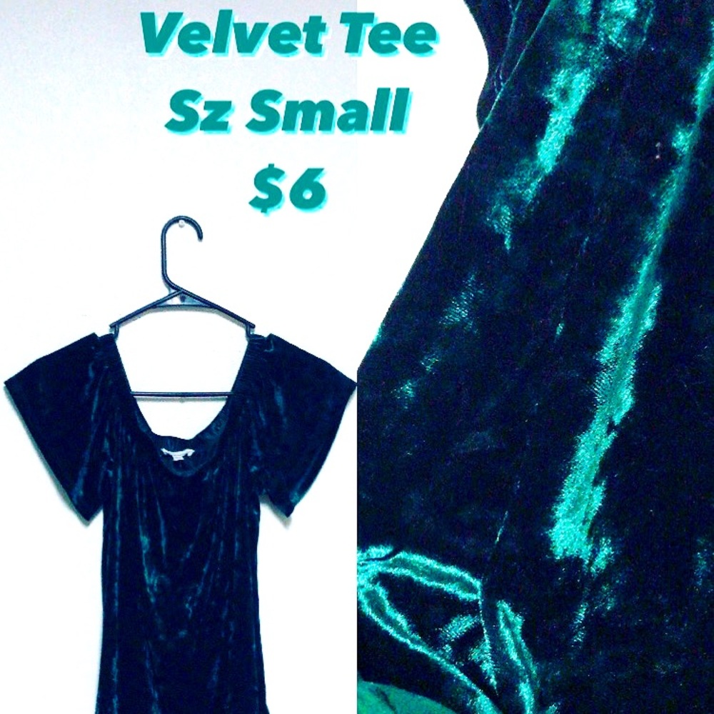 Crushed Velvet Tee, sz S - SEXY!